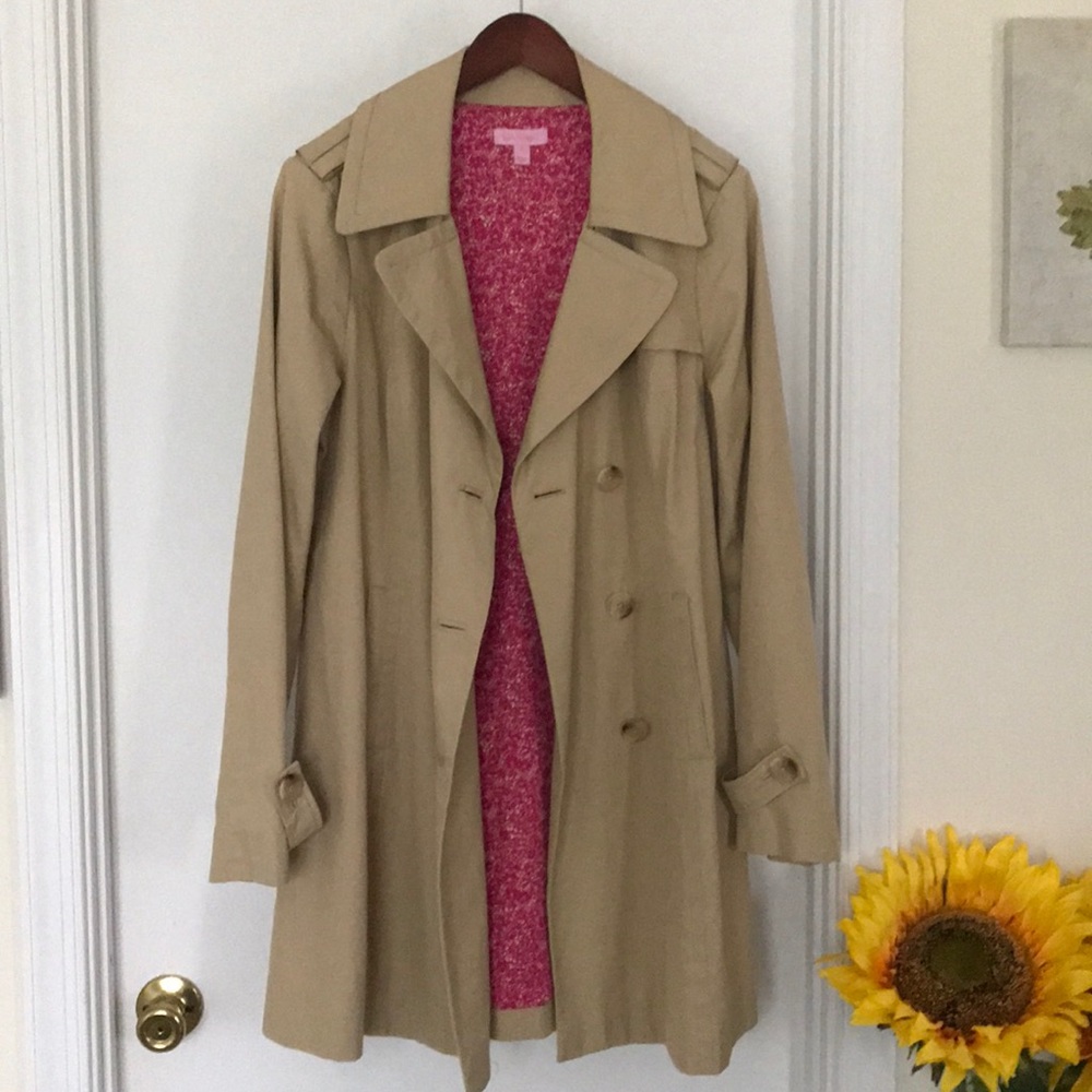 Tan Lily Pulitzer Trench Coat